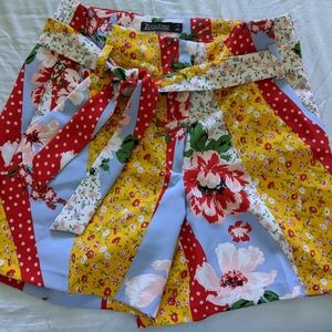 High-Waisted Floral Shorts